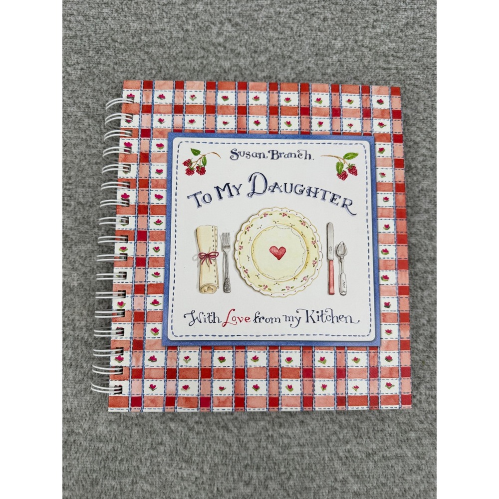 Susan Branch Recipe Keeper To My Daughter Red Gingham Spiral Organizer Unused